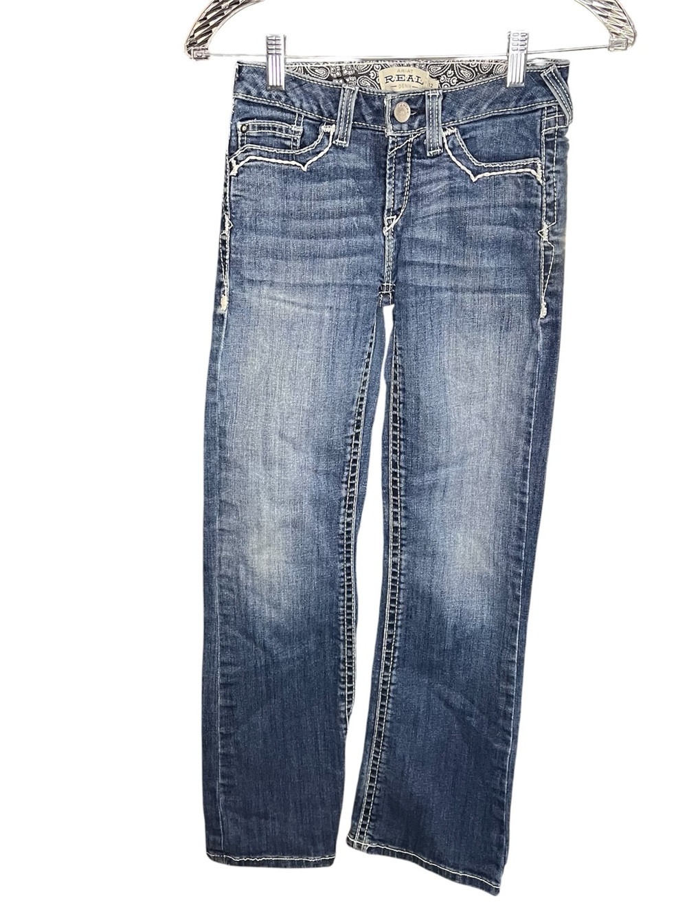 Ariat Girl’s Real Stretch Entwined Boot Cut Jean Sz 12 (SL235396)